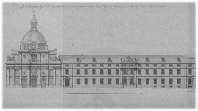 fig 2 La Iglesia y el Convento de las Salesas Reales, puestos bajo la advocación de la Visitación de la Virgen a su prima Santa Isabel, fueron diseñados por el arquitecto François Carlier (1707/1760)